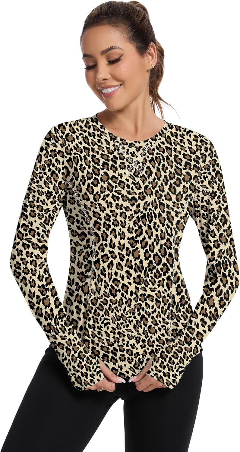 Women UPF 50+ UV Shirts Long Sleeve with Thumb Holes Workout Sun Shirt Quick Dry Athletic Hiking--Black